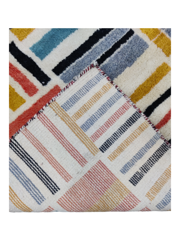 Multicolor Colorful Lining Home Decorative Rug