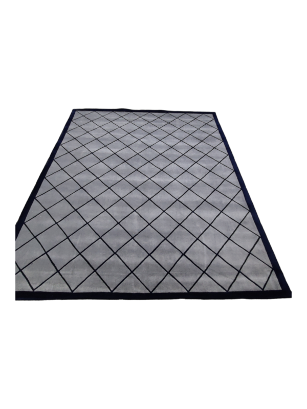Tufted Wool Carpets, Black Border Home Floor Carpet