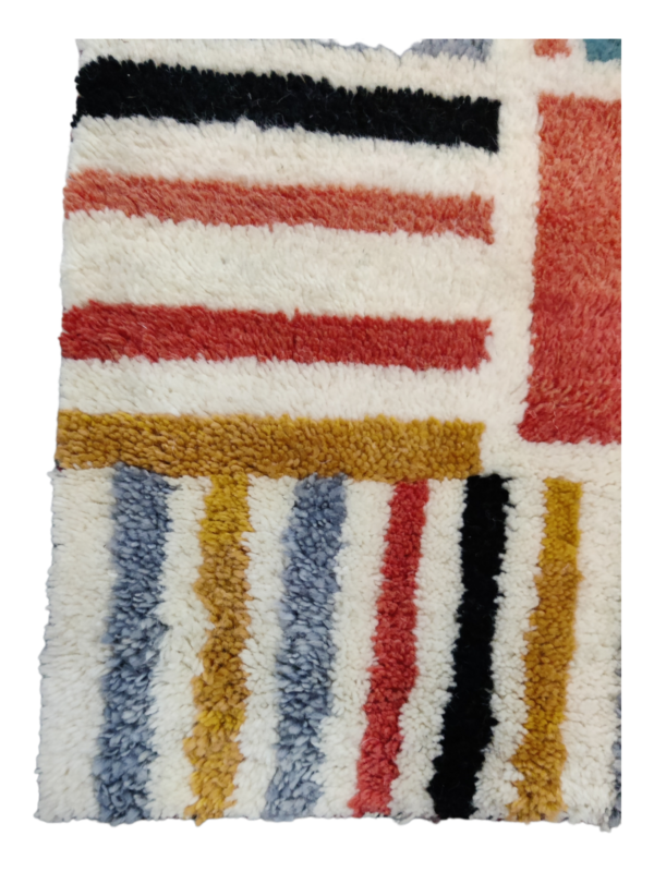 Multicolor Colorful Lining Home Decorative Rug