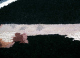 Sthir, Ebony/Medieval Blue Hand Knotted Rugs