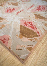 Sthir,Dark Ivory/French Peach Hand Knotted Rugs