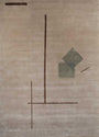 Marine Green And Soft Beige Hand Knotted Bamboo Silk Wool Rug
