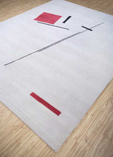 Sthir, Hand Knotted Bamboo Silk Wool Rug