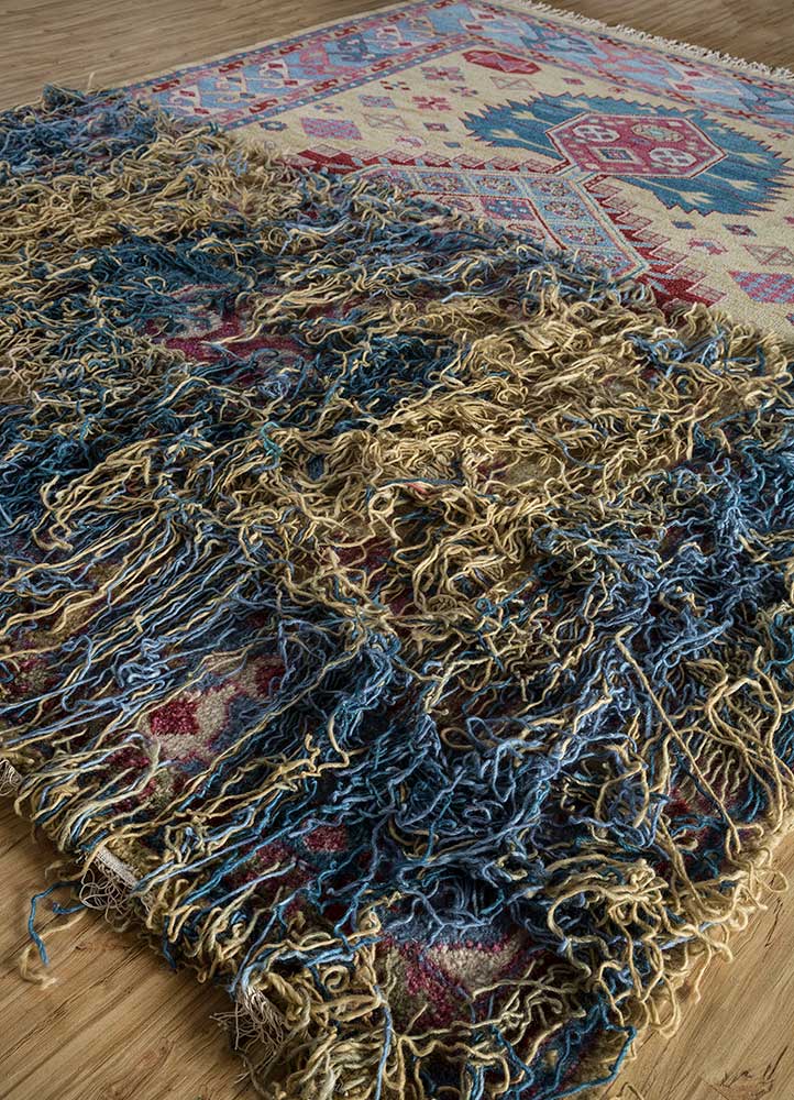 Savana Bright Gold/Ink Blue Hand Knotted Ethical Rugs