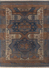 Navy/Rust High-Quality Hand Knotted Heriz Rugs