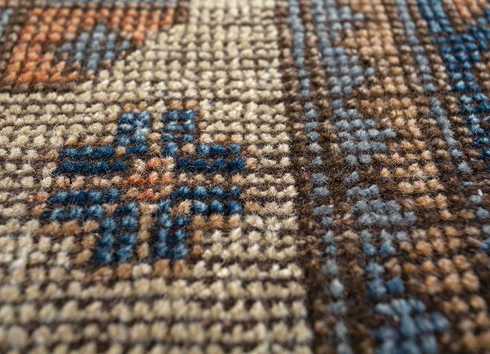 Navy/Rust High-Quality Hand Knotted Heriz Rugs