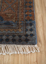 Navy/Rust High-Quality Hand Knotted Heriz Rugs
