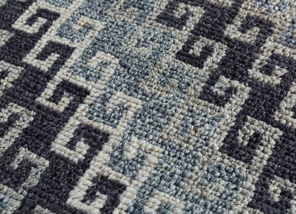 Savana Orion Blue/Medium Taupe Wool Hand Knotted Rugs
