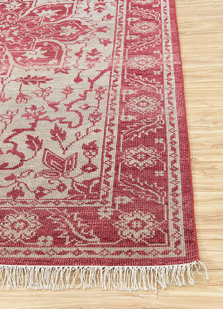 Savana Vintage Claret/Silver Hand Knotted Rugs