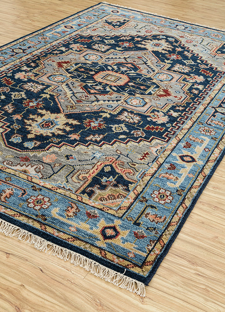 Savana Hand knotted Multi Color Rugs Transitional