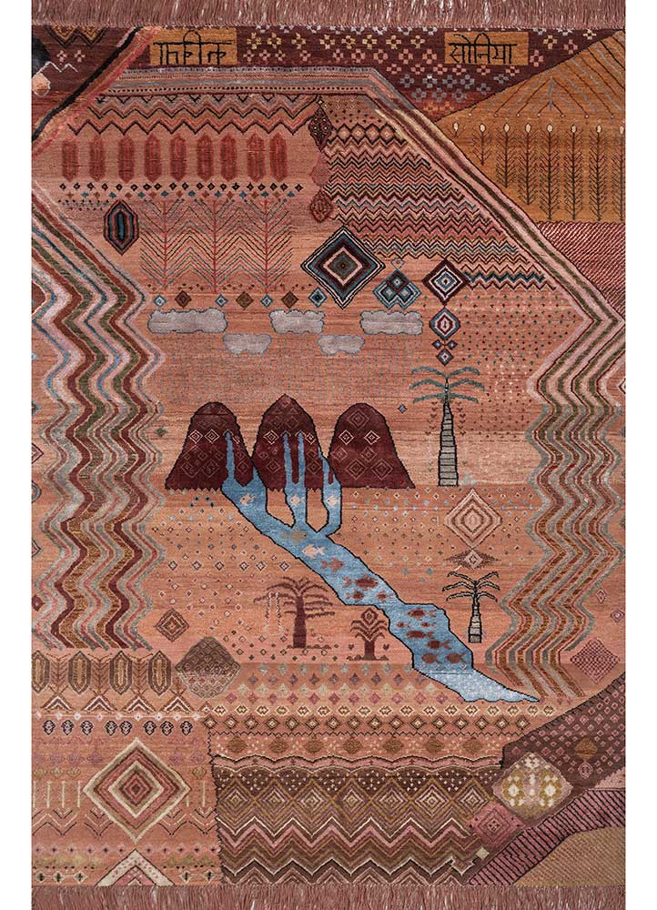 Savana  Light Coral/Light Coral High-Quality Hand Knotted rugs