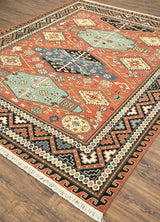 Navajo red/ebony hand knotted Rugs