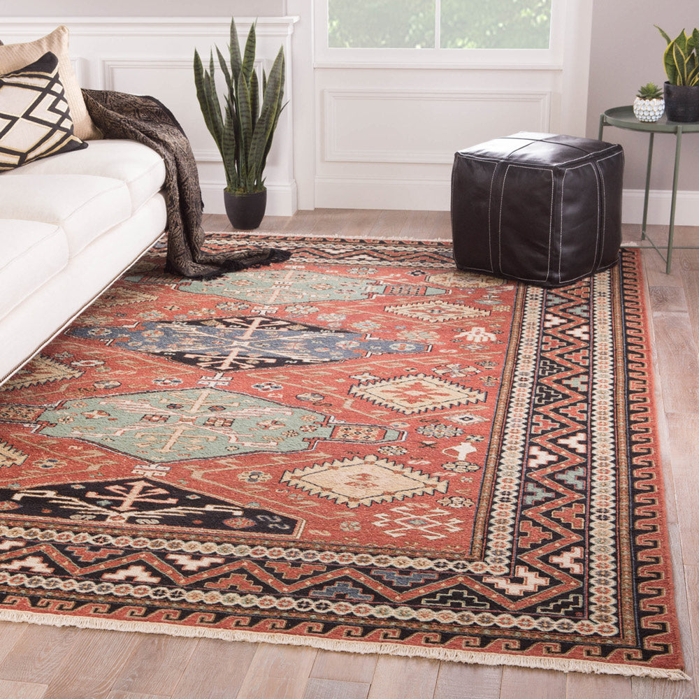 Navajo red/ebony hand knotted Rugs