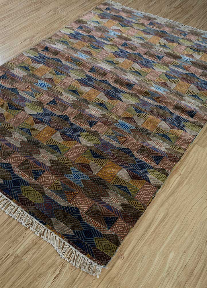 Savana Indian Brown/Gold Brown Hand Knotted Persian Rugs