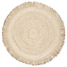 Braided Fringed Area Rug – Solid Color Handcrafted Floor Rug