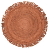 Braided Fringed Area Rug – Solid Color Handcrafted Floor Rug