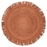 Braided Fringed Area Rug – Solid Color Handcrafted Floor Rug