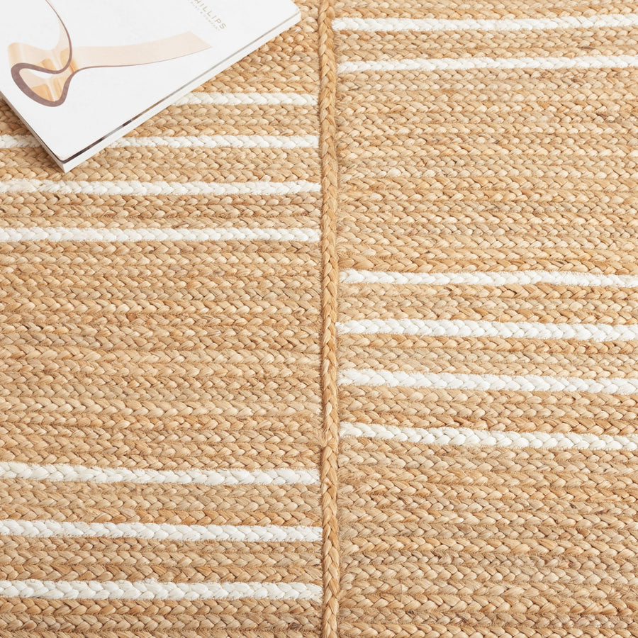 Natural Fiber Jute Rug – Handmade Farmhouse Style Floor Decor