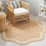 Handmade Natural Fiber Round Geomatric Jute Rug