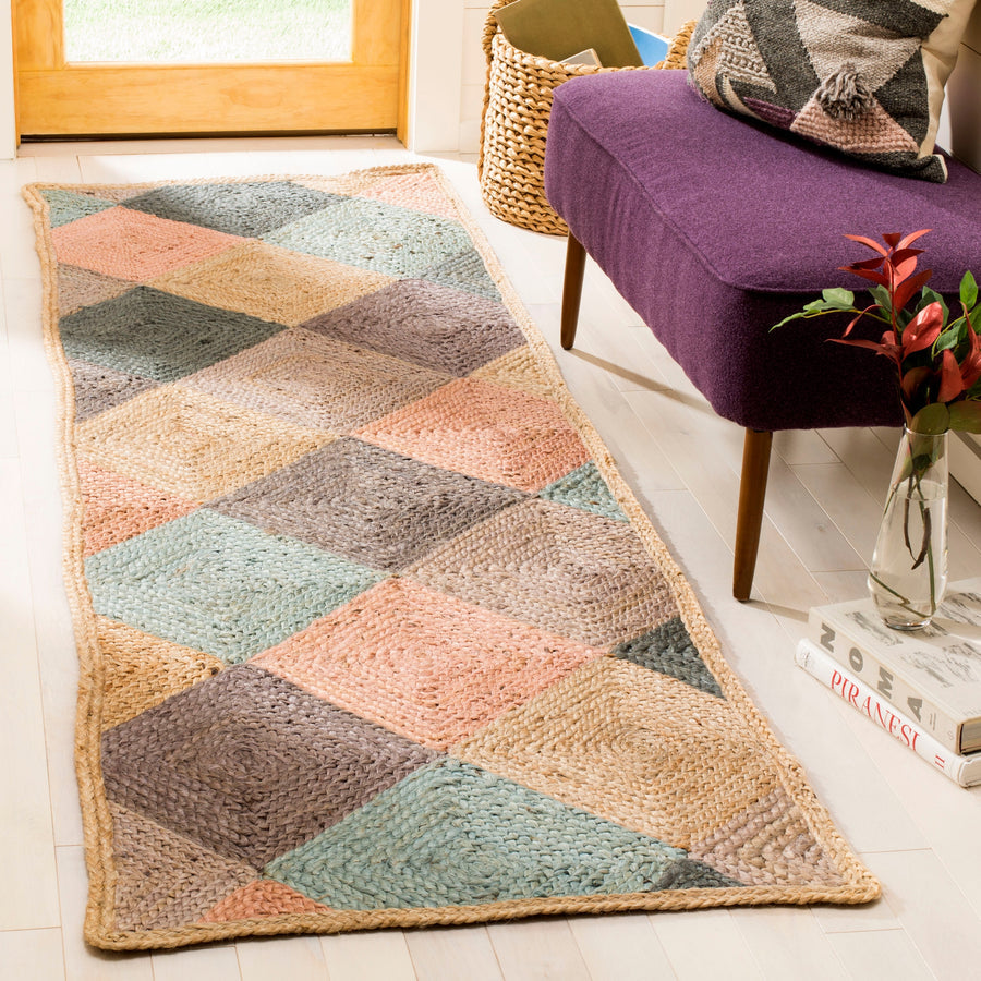 Handmade Natural Fiber Serin Diamond Jute Rug