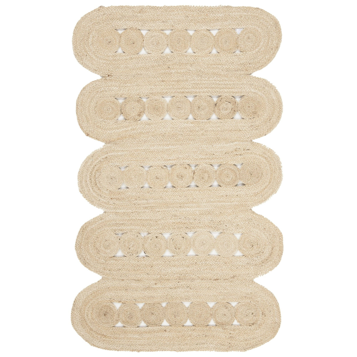 Braided Geometric Jute Rug – Handmade Kaelee Natural Fiber Area Rug