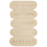 Braided Geometric Jute Rug – Handmade Kaelee Natural Fiber Area Rug
