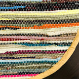 Natural Fiber Round Rug, Round Braided Cotton Jute Rug
