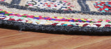 Multicolor Cotton Chindi Rug, Round Natural Rug