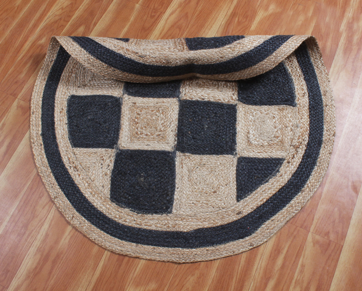 Braided Woven Jute Area Rug, Round Natural Rug