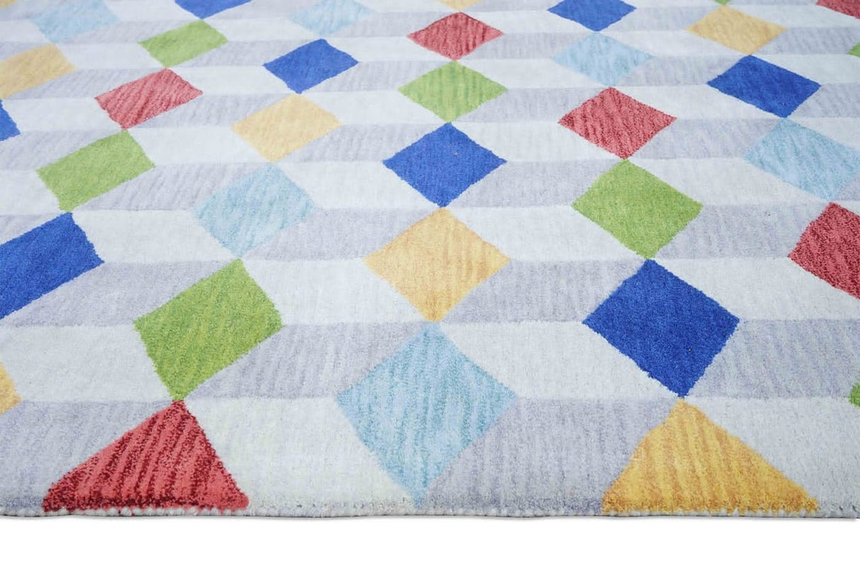 Wool Tufted Home Decor Area Rug,White