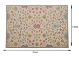 Wool Tufted Designer Bedroom Rug,Multicolor