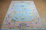 Traditional Large Handmade Oushak Area Rug, Baby-Friendly Oushak Carpets