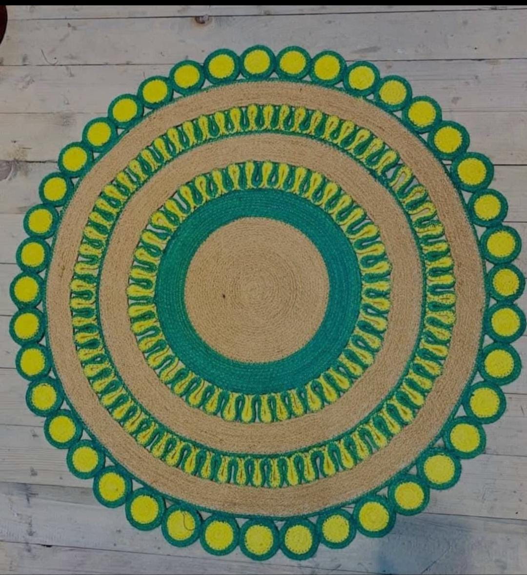 Eco-Friendly Natural Fiber Round Jute Rug