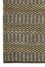 Brown And Grey Geometric Wool Jute Sisal Rug