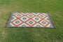 Boho Wool Jute Kilim Rug Handmade Navajo Rug