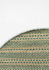 Green Wool And Jute Rug, Rug For Living Room Decor Rug