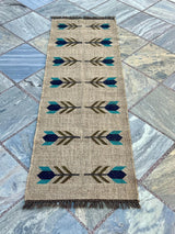 Jute Runner Rug for Stairs , Handwoven Runner Rug