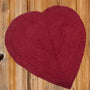 Red Heart Jute Rug, Heart Shape Red Jute Rug