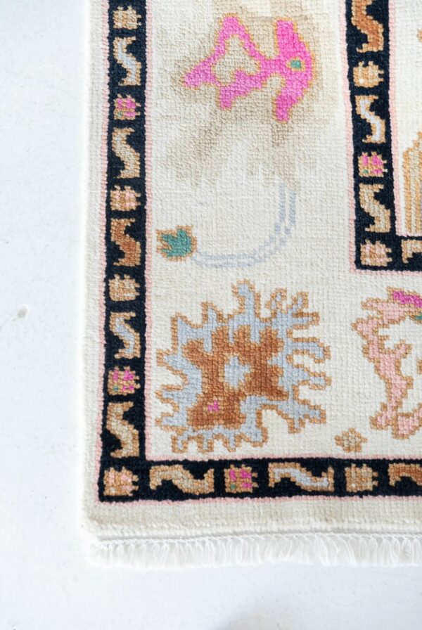 Antique Wool Oushak Rug, Handwoven Oushak Carpets