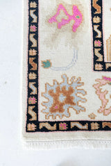 Antique Wool Oushak Rug, Handwoven Oushak Carpets