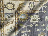 Abstract Oushak Wool Rug, Luxury Oushak Carpets