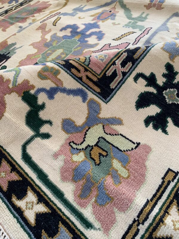 Antique Wool Oushak Rug, Handwoven Oushak Carpets