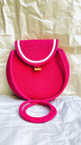 Ladies Yellow Jute Sling Bag